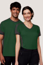 Damen V-Shirt Contrast MIKRALINAR®, Hakro 190 // HA190