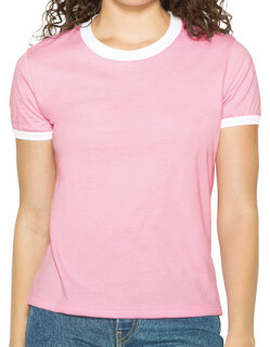 Women`s Poly-Cotton Ringer T-Shirt, American Apparel BB310W // AM310W