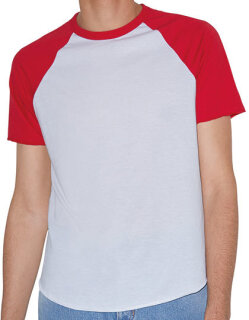 Unisex Poly-Cotton Short Sleeve Raglan T-Shirt, American Apparel RSABB4237W // AM4237