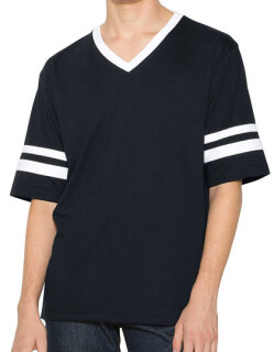 Unisex Poly-Cotton V-Neck Football T-Shirt, American Apparel RSABB4481W // AM4481