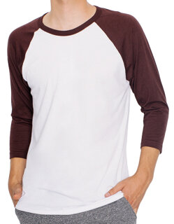Unisex Poly-Cotton &frac34; Sleeve Raglan T-Shirt, American Apparel BB453W // AM453