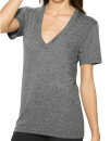 Unisex Tri-Blend Shortsleeve Deep V-Neck T-Shirt,...