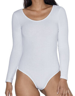 Women`s Long Sleeve Double U-Neck Bodysuit, American Apparel RSA8357W // AM8357
