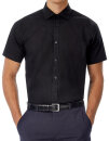 Men´s Poplin Shirt Black Tie Short Sleeve, B&C...
