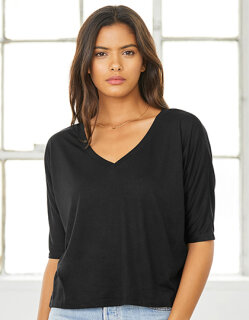 Boxy Half Sleeve V-Neck T-Shirt, Bella 8825 // BL8825