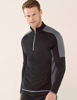 Adults 1/4 Zip Midlayer With Contrast Panelling, Finden+Hales LV571 // FH571