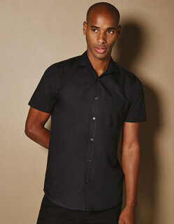 Men&acute;s Tailored Fit Poplin Shirt Short Sleeve, Kustom Kit KK141 // K141