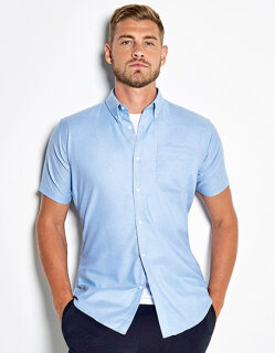 Men&acute;s Slim Fit Workwear Oxford Shirt Short Sleeve, Kustom Kit KK183 // K183
