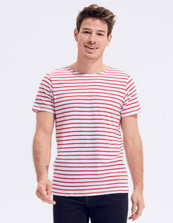 Men&acute;s Round Neck Striped T-Shirt Miles, SOL&acute;S 01398 // L01398