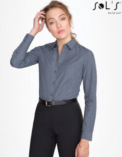 Women`s Long Sleeve Poplin Shirt Barnet, SOL&acute;S 1429 // L01429
