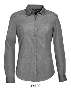 Women`s Long Sleeve Poplin Shirt Barnet, SOL&acute;S 1429 // L01429