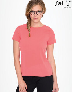 Women`s Short Sleeve Moss Crepe Shirt Bridget, SOL&acute;S 1432 // L01432