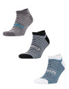 3-Pack Mixed Stripe Coolmax Sneaker Socks, SPIRO S295X //...