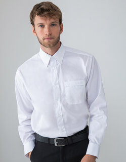 Men`s Long Sleeved Pinpoint Oxford Shirt, Henbury H550 // W550