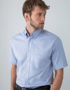 Men`s Short Sleeved Pinpoint Oxford Shirt, Henbury H555...