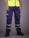 Hi-Vis Cargo Trousers With Knee Pad Pockets, YOKO HV018T...