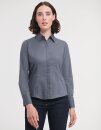 Ladies&acute; Long Sleeve Fitted Polycotton Poplin Shirt,...