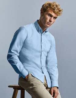 Men&acute;s Long Sleeve Tailored Button-Down Oxford Shirt, Russell Collection R-928M-0 // Z928