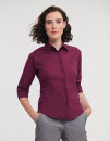 Ladies&acute; 3/4 Sleeve Fitted Stretch Shirt, Russell...