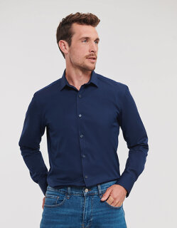 Men&acute;s Long Sleeve Fitted Ultimate Stretch Shirt, Russell Collection R-960M-0 // Z960