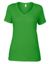 Women`s Featherweight V-Neck Tee, Anvil 392 // A392 Green Apple | XS