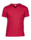 Tri-Blend V-Neck Tee, Anvil 6752 // A6752 Heather Red | XS