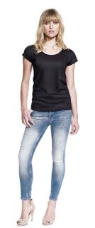 Womens Raw Edge Jersey T-Shirt, Continental Clothing N14 // CCN14