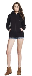 Womens High Neck Zip Up Hoody, Continental Clothing N54Z // CCN54Z
