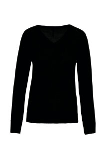 Damenpullover Mit V-Ausschnitt, Kariban K986 // KB986 Black | XL