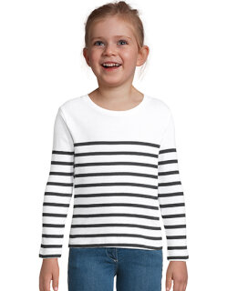 Kids&acute; Long Sleeve Striped T-Shirt Matelot, SOL&acute;S 03101 // L03101