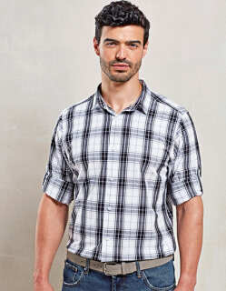 Men&acute;s Ginmill Check Long Sleeve Cotton Shirt, Premier Workwear PR254 // PW254