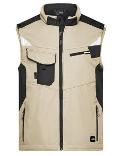 Workwear Softshell Vest -STRONG-, James&amp;Nicholson JN845 // JN845