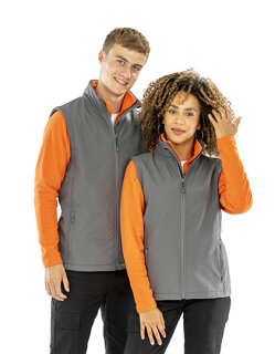 Men&acute;s Recycled 2-Layer Printable Softshell Bodywarmer, Result Genuine Recycled R902M // RT902