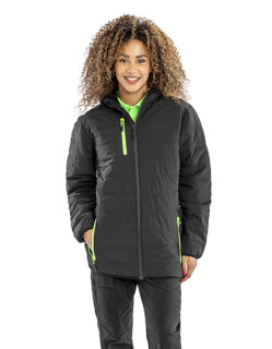 Recycled Black Compass Padded Winter Jacket, Result Genuine Recycled R240X // RT240