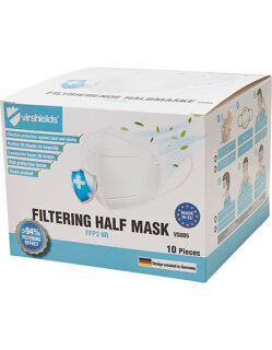 Filtering Half Mask FFP2 NR (Pack of 10), Virshields&reg; VS005+VS040+VS102-VS105 // VS005
