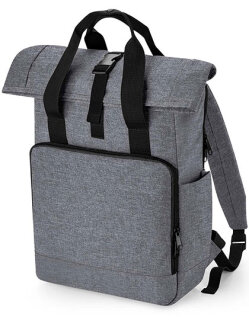 Recycled Twin Handle Roll-Top Laptop Backpack, BagBase BG118L // BG118L