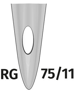 Nadeln 75er mit halbrunder Spitze f&uuml;r PR Maschinen (50 St&uuml;ck), Madeira 024075RG // MD506