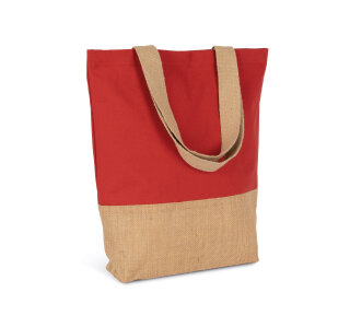 Shoppingtasche Aus Baumwolle Verklebten Jutef&auml;den , Kimood KI0298 // KM0298