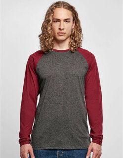 Men&acute;s Contrast Raglan Longsleeve T-Shirt, Build Your Brand Basic BB023 // BYBB023