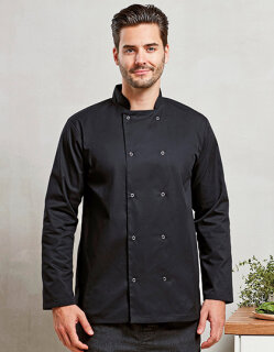 Chef&acute;s Long Sleeve Stud Jacket, Premier Workwear PR665 // PW665