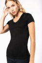 Damen-T-Shirt Supima® Mit V-Ausschnitt Und Kurzen...