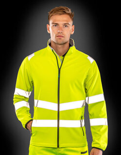 Recycled Printable Safety Softshell Jacket, Result Genuine Recycled R505X // RT505