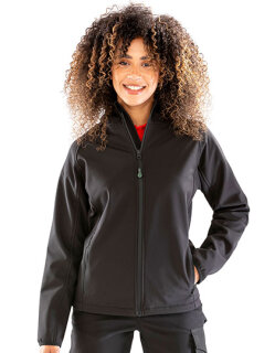 Women&acute;s Recycled 3-Layer Printable Hooded Softshell Jacket, Result Genuine Recycled R911F // RT911F