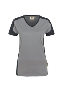 Damen V-Shirt Contrast MIKRALINAR&reg;, Hakro 190 // HA190