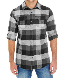 Woven Plaid Flannel Shirt, Burnside 8210 // BU8210