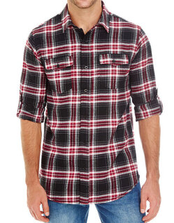 Woven Plaid Flannel Shirt, Burnside 8210 // BU8210