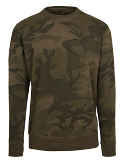 Camo Crewneck, Build Your Brand BY110 // BY110