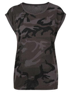 Ladies&acute; Camo Extended Shoulder Camo Tee, Build Your Brand BY112 // BY112