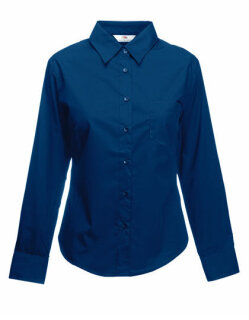 Ladies&acute; Long Sleeve Poplin Shirt, Fruit of the Loom 65-012-0 // F702