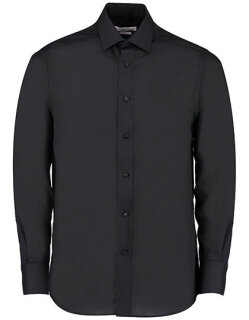 Men&acute;s Tailored Fit Business Poplin Shirt Long Sleeve, Kustom Kit KK131 // K131